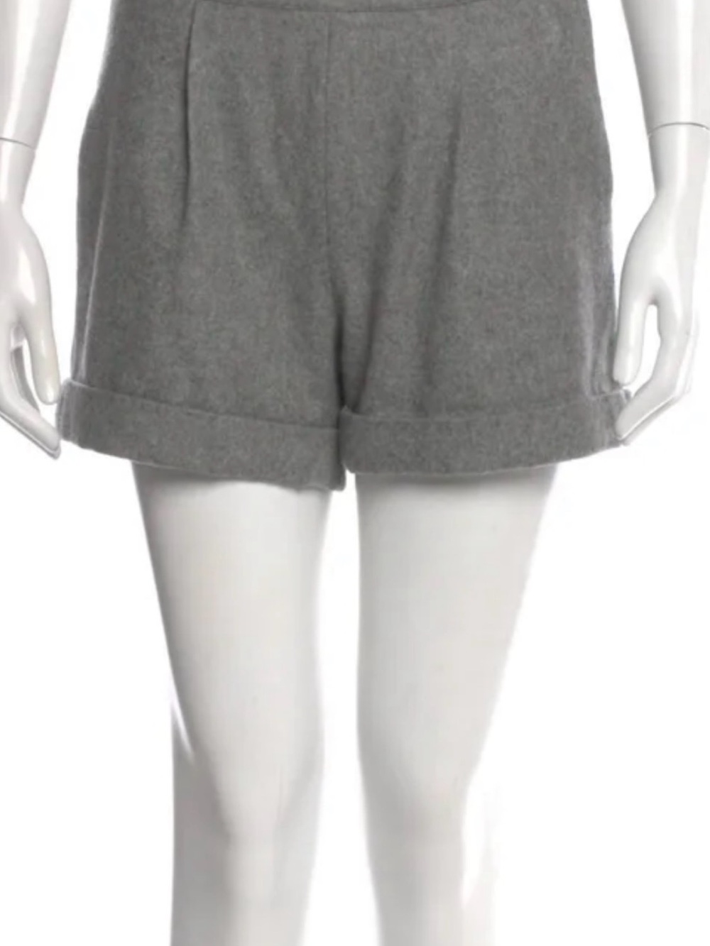 Alice + Olivia Grey Wool Shorts